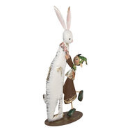 Clayre & Eef | Decoratie Beeld Konijn Wit 25x13x57 cm | 6Y5597