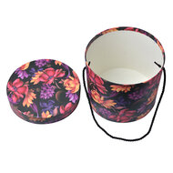 Clayre & Eef | Hoedendoos Set van 3 Oranje Zwart ø 23x20 / ø 20x17 / ø 17x14 cm | 65457