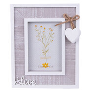 Clayre & Eef | Fotolijst Grijs, Wit 16x2x20 cm / 9x13 cm | 2F0963