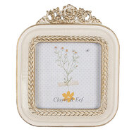 Clayre &amp; Eef   | Fotolijst Wit 11x2x13 cm / 9x9 cm | 2F1059