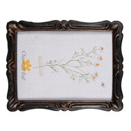 Clayre & Eef | Fotolijst Zwart Bruin 16x2x21 cm / 13x18 cm | 2F1068