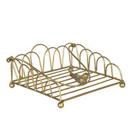 Clayre & Eef | Servettenhouder Goudkleurig 20x20x9 cm | 60057GO