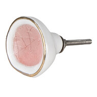 Clayre & Eef | Deurknop Roze ø 4x3 cm | 64991