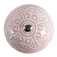 Clayre & Eef | Deurknop set van 4 Roze ø 4x3/6 cm | 65302