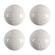 Clayre & Eef | Deurknop set van 4 Beige ø 4x3/6 cm | 65304