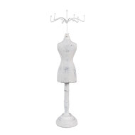 Clayre & Eef | Sieradenhouder Wit 12x12x39 cm | 65309