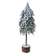 Clayre & Eef | Kunstkerstboom Groen Wit 20x15x53 cm | 65580