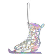Clayre & Eef | Decoratie Hanger Schaats Zilverkleurig 12x1x12 cm | 65606