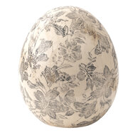 Clayre & Eef | Decoratie Beeld Ei Grijs, Beige ø 14x16 cm | 6CE1451L
