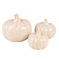 Clayre & Eef | Decoratie Pompoen Beige, Bruin ø 9x8 cm | 6CE1499