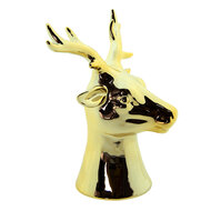 Clayre & Eef | Decoratie beeld Rendier Goudkleurig 7x6x12 cm | 6CE1503