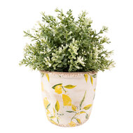 Clayre & Eef | Bloempot Binnen Geel, Beige ø 14x14 cm | 6CE1529S
