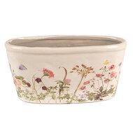 Clayre & Eef | Bloempot Binnen Roze, Beige 23x10x11 cm | 6CE1557M
