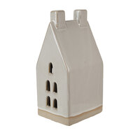 Clayre & Eef | Decoratie Huisje met LED Beige 9x8x18 cm | 6CE1591L