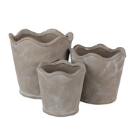 Clayre & Eef | Bloempot Binnen Grijs ø 19x18 cm | 6CE1618L