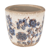 Clayre & Eef | Bloempot Binnen Beige Blauw ø 13x12 cm | 6CE1619S