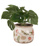 Clayre & Eef | Bloempot Binnen Beige Roze ø 16x13 cm | 6CE1625M