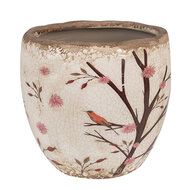 Clayre & Eef | Bloempot Binnen Beige Bruin ø 14x14 cm | 6CE1645M