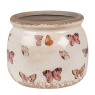 Clayre & Eef | Bloempot Binnen Beige ø 12x10 cm | 6CE1662S