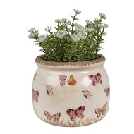 Clayre & Eef | Bloempot Binnen Beige ø 12x10 cm | 6CE1662S