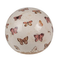 Clayre & Eef | Decoratie Beeld Bal Beige ø 12x12 cm | 6CE1666L