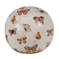 Clayre & Eef | Decoratie Beeld Bal Beige ø 10x10 cm | 6CE1666M
