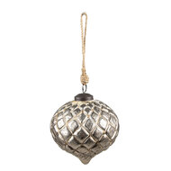 Clayre & Eef | Kerstbal Beige 9x9x9 cm | 6GL3852