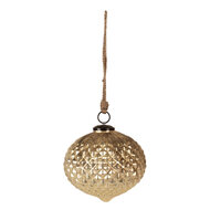 Clayre & Eef | Kerstbal Goudkleurig ø 15x15 cm | 6GL4365M