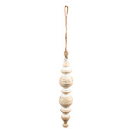 Clayre & Eef | Decoratie Hanger Beige, Wit ø 5x23 cm | 6H2240