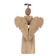 Clayre & Eef | Kerstdecoratie Engel Bruin 13x5x22 cm | 6H2342