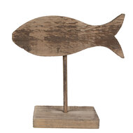Clayre & Eef | Decoratie Vis Bruin 20x8x20 cm | 6H2372