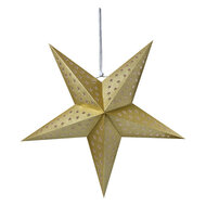 Clayre & Eef | Kerstdecoratie Ster Goudkleurig 60x22x60 cm | 6PA0512L