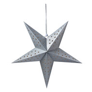 Clayre & Eef | Kerstdecoratie Ster zilverkleurig 45x15x45 cm | 6PA0512MZI