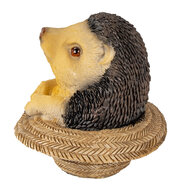 Clayre & Eef | Decoratie Beeld Egel Bruin 8x8x9 cm | 6PR3343