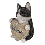 Clayre & Eef | Decoratie Beeld Kat Zwart 12x9x15 cm | 6PR3365