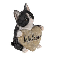 Clayre & Eef | Decoratie Beeld Kat Zwart 12x9x15 cm | 6PR3365
