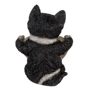 Clayre & Eef | Decoratie Beeld Kat Zwart 12x9x15 cm | 6PR3365