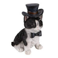 Clayre & Eef | Decoratie Beeld Kat Zwart 11x9x17 cm | 6PR3370