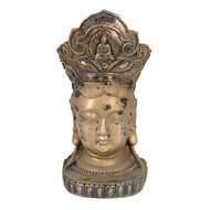 Clayre & Eef | Decoratie Beeld Boeddha Goudkleurig 11x9x22 cm | 6PR3620