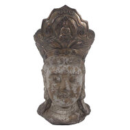 Clayre & Eef | Decoratie Beeld Boeddha Bruin, Grijs 12x9x22 cm | 6PR3621