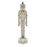Clayre & Eef | Decoratie Beeld Notenkraker Beige Zilverkleurig 4x4x17 cm | 6PR3657
