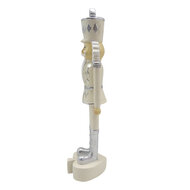 Clayre & Eef | Decoratie Beeld Notenkraker Beige Zilverkleurig 4x4x17 cm | 6PR3657