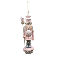 Clayre & Eef | Decoratie Beeld Notenkraker Roze 3x3x11 cm | 6PR3667