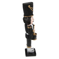 Clayre & Eef | Kerstdecoratie Beeld Notenkraker Zwart 5x4x16 cm | 6PR3675