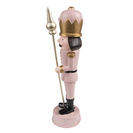 Clayre & Eef | Kerstdecoratie Notenkraker Roze 5x5x17 cm | 6PR3689