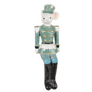 Clayre & Eef | Decoratie Beeld Muis Blauw 10x7x19 cm | 6PR3963