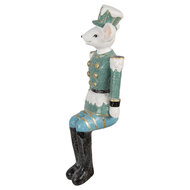 Clayre & Eef | Decoratie Beeld Muis Blauw 10x7x19 cm | 6PR3963