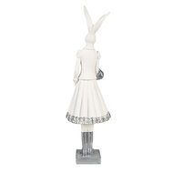 Clayre & Eef | Decoratie Beeld Konijn Wit 10x9x32 cm | 6PR4037