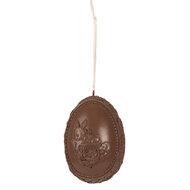 Clayre & Eef | Decoratie Hanger ei Bruin 8x7x11 cm | 6PR4104