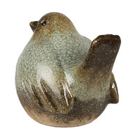 Clayre & Eef | Decoratie beeld Vogel Groen 16x12x14 cm | 6PR4123